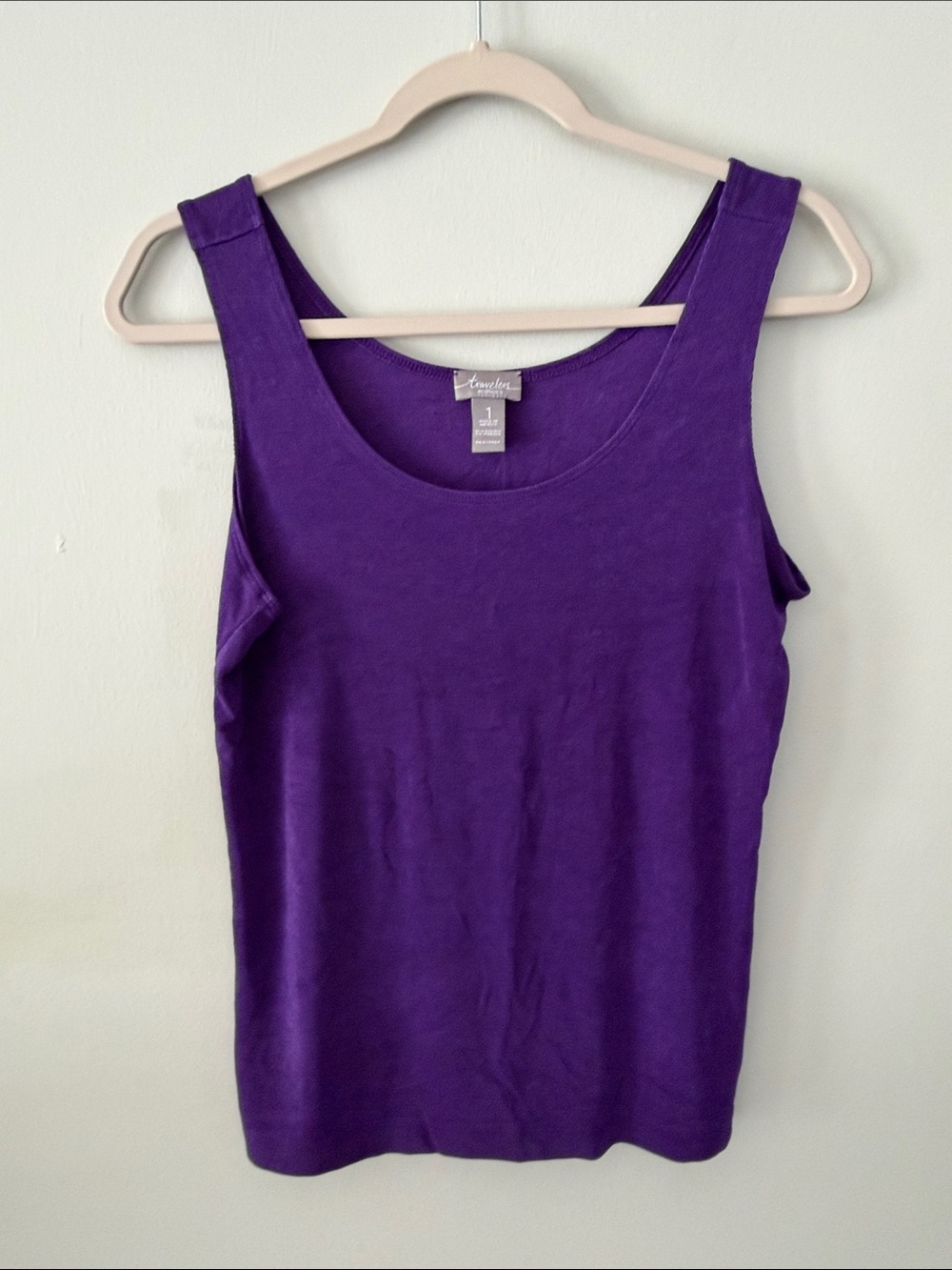 Chico's Traveler Purple Scoop Neck Tank